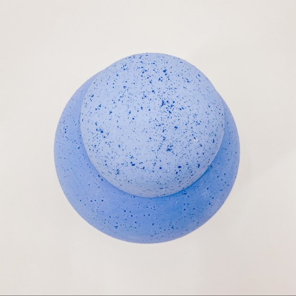 Vintage Speckled Blue Vase + Cover Lidded Jar - Picture 7 of 9